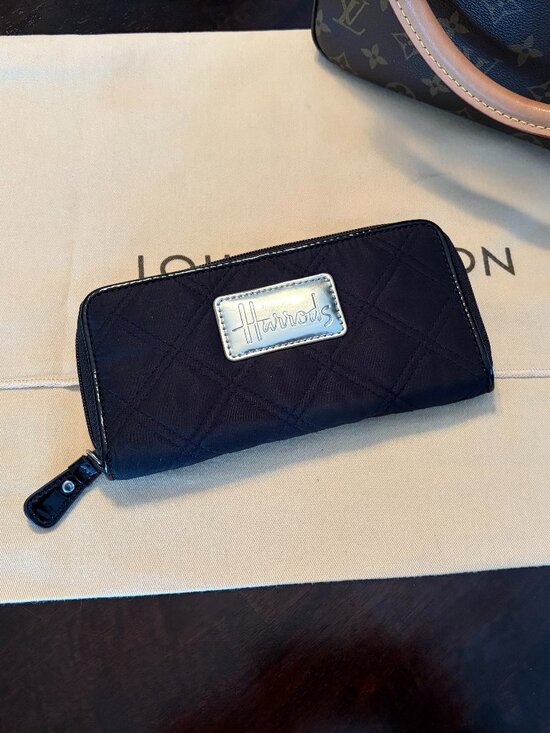 Harrods Handbags - Authentic Harrods London Black Quilted Wallet - Brand New Without Tags